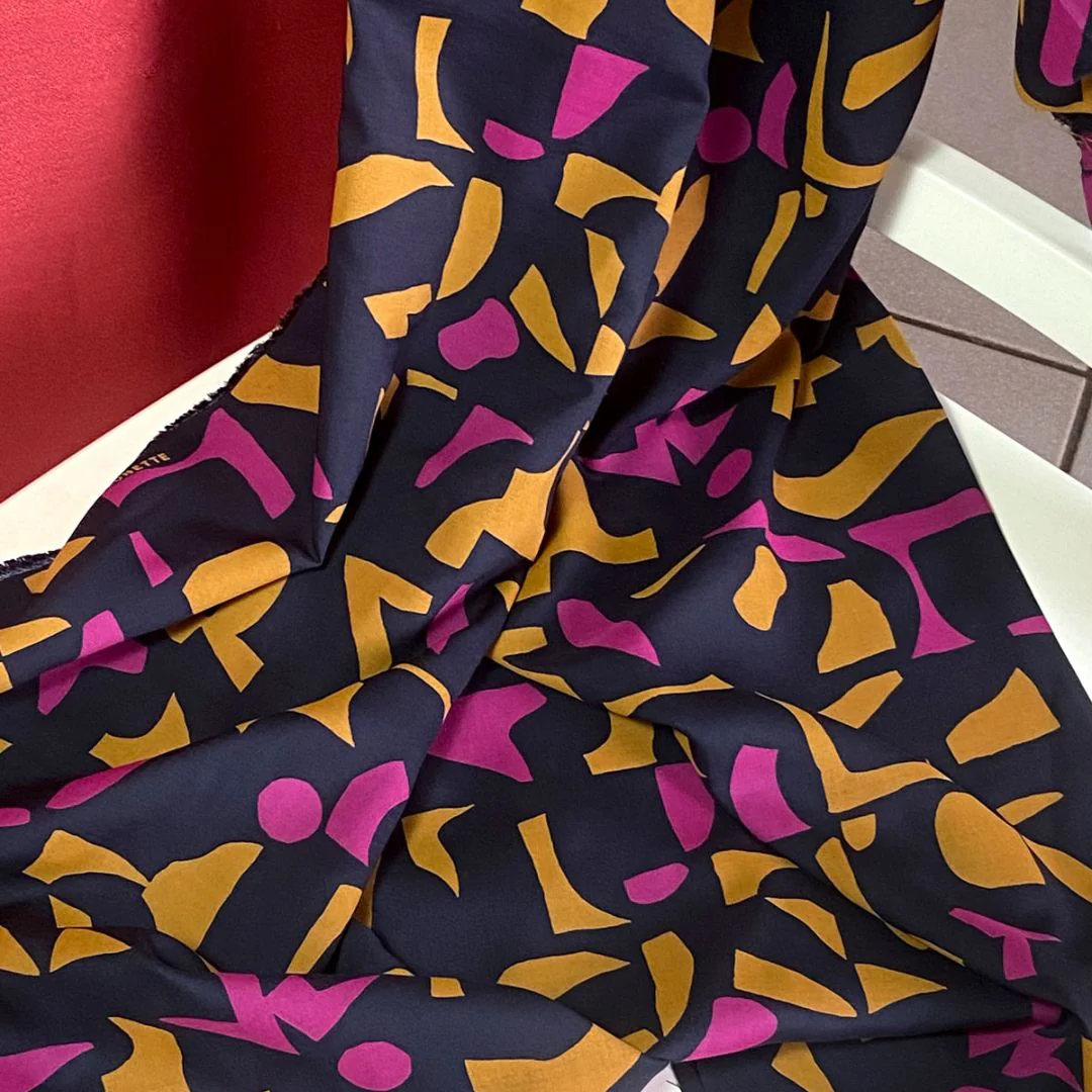 Tissu modal de viscose Shadow night, création française, Atelier Brunette 10cm – Image 2