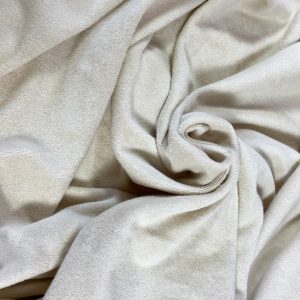 Tissu micro éponge de coton monoface bio, couleur écru, 50cm