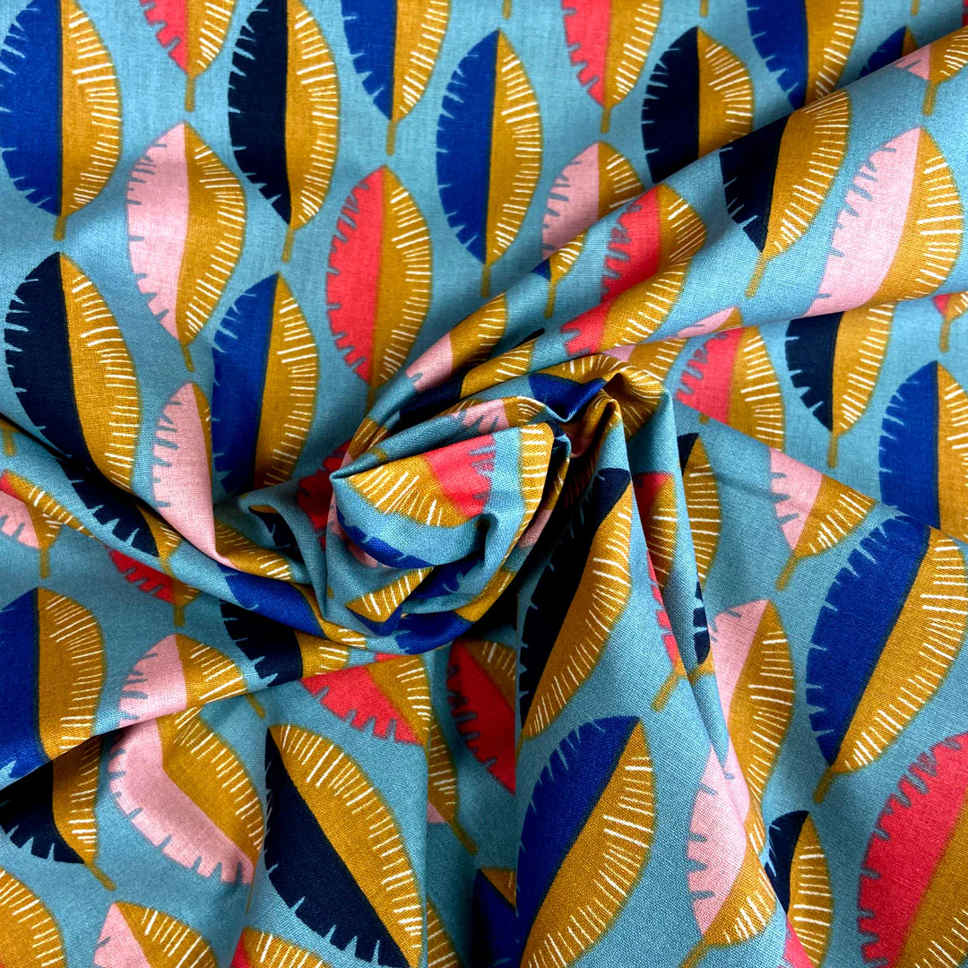 Tissu coton Gofao Nil vintage, tissu Domotex, 50cm – Image 3