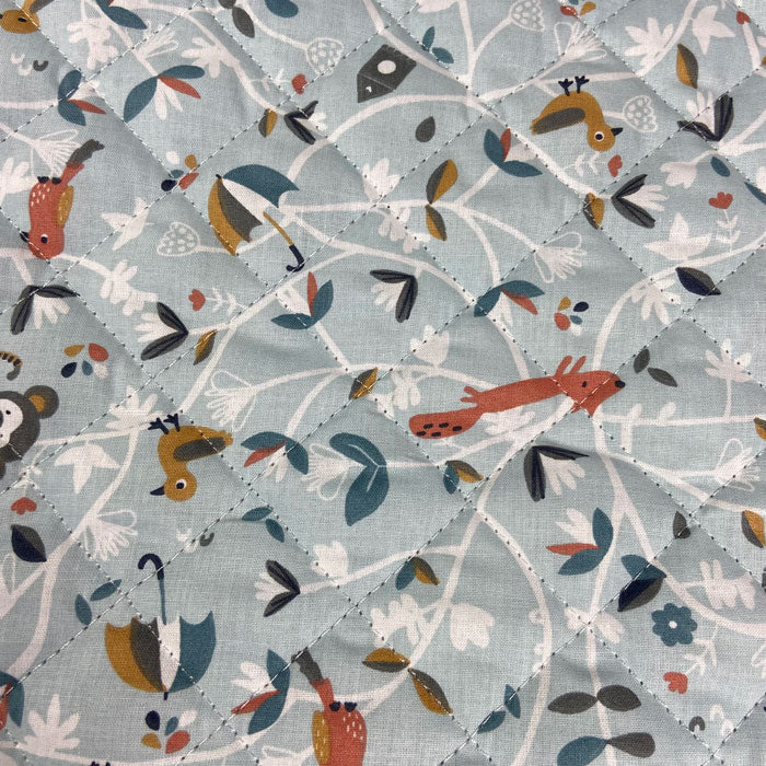 Tissu coton matelassé réversible pour enfants, Safy/Zodra/Glacier, 50cm – Image 3