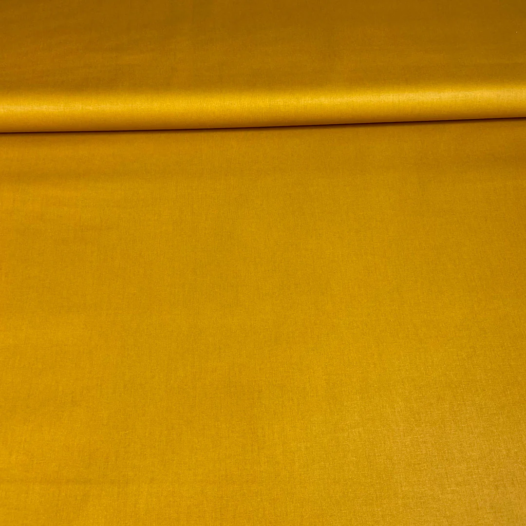Tissu coton enduit moutarde, tissu souple, imperméable, anti tâche, 50cm