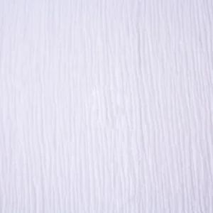 Tissu coton double gaze gaufrée Coloris blanc, 50cm