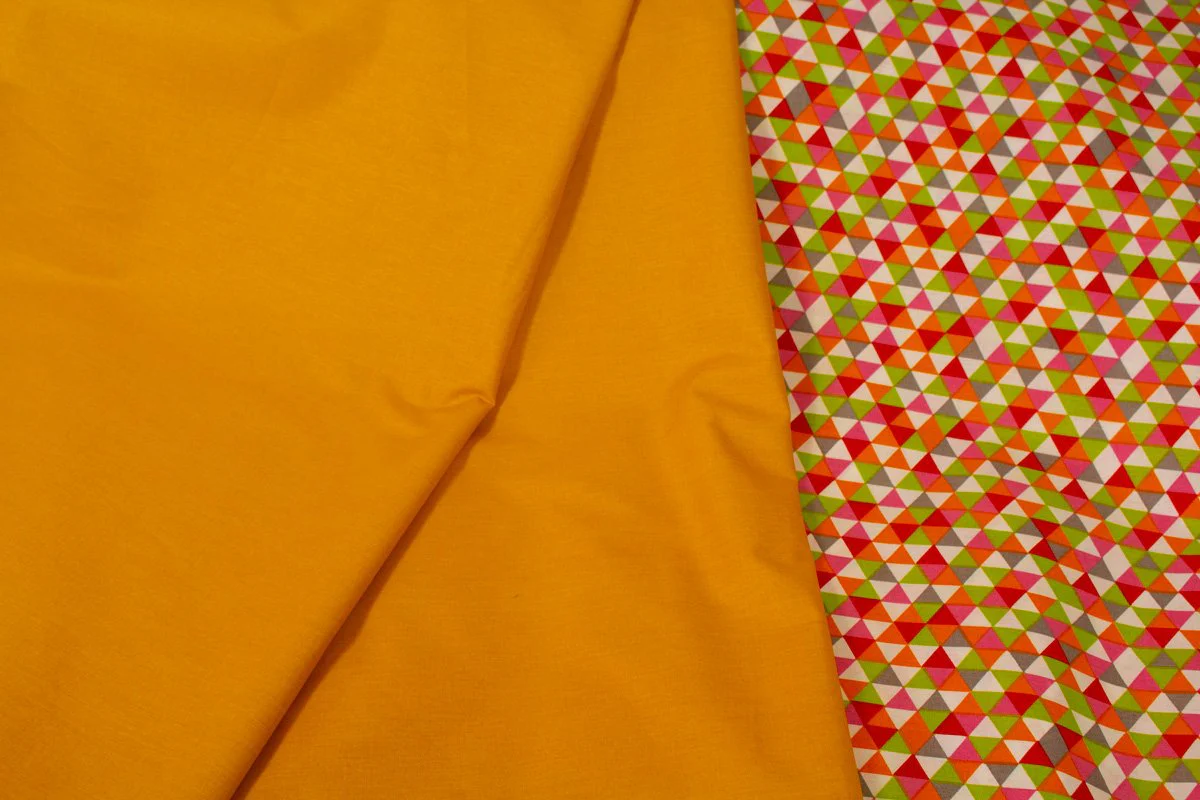 Tissu coton rose anis 100% coton laize 150cm, motifs géométriques, 50cm – Image 6