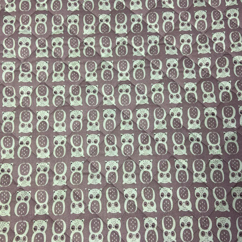 Tissu coton matelassé réversible pour enfants, Lunazel/Chouni/Vieux Rose, 50cm – Image 5