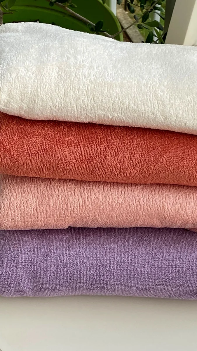 Tissu micro éponge de bambou, Lilas clair, 50cm, Tissu Domotex – Image 9