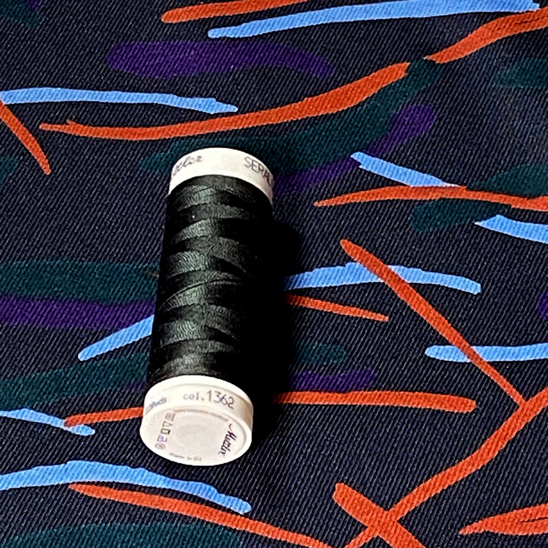 Tissu twill de viscose Fuji NIght, création française, Atelier Brunette 10cm – Image 7