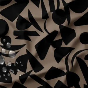 Tissu imperméable Jamo Gris noir, tissu souple, anti tâche, 50cm