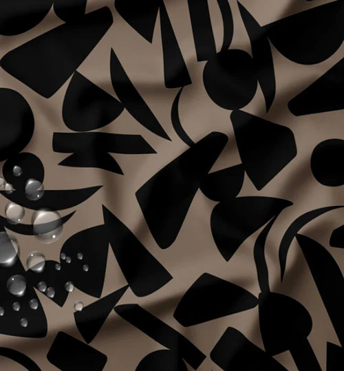 Tissu imperméable Jamo Gris noir, tissu souple, anti tâche, 50cm – Image 2