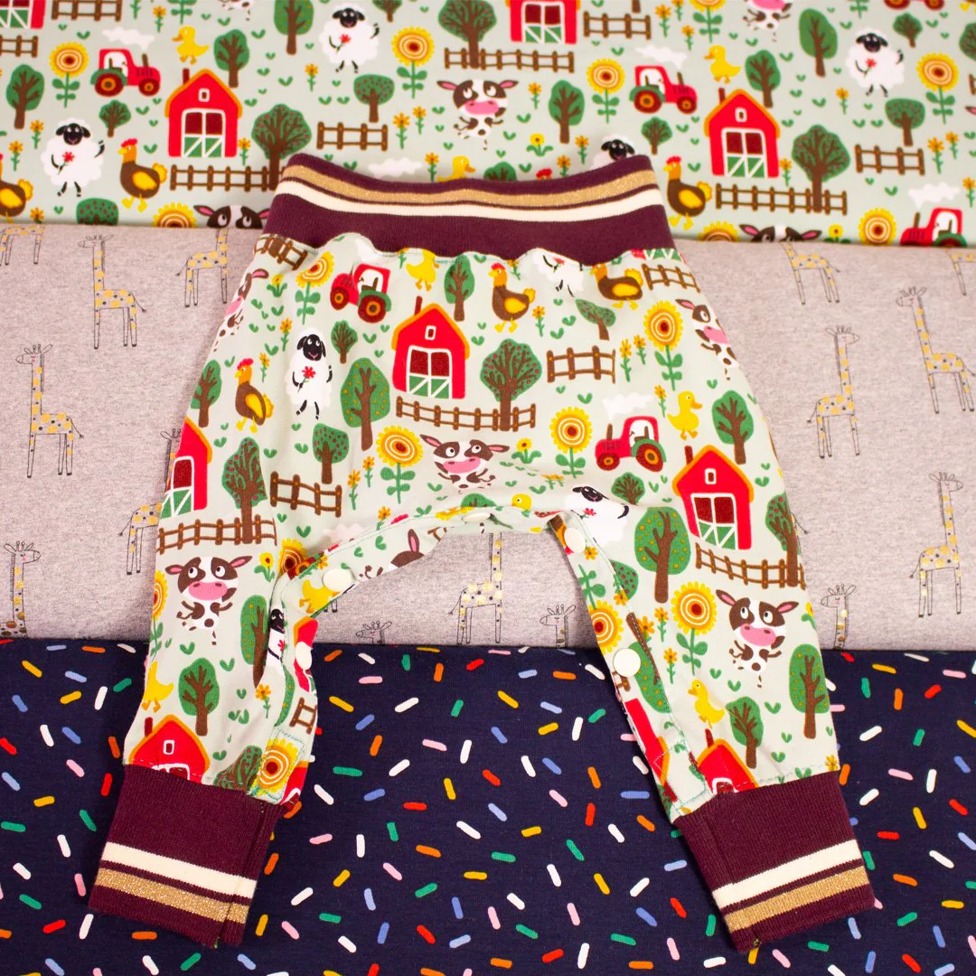 Tissu jersey pour enfants, motifs voitures, arbres, animaux, 50cm – Image 5