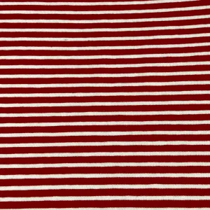 Tissu jersey rayures marin rouge/blanc, tissu Domotex, 50cm