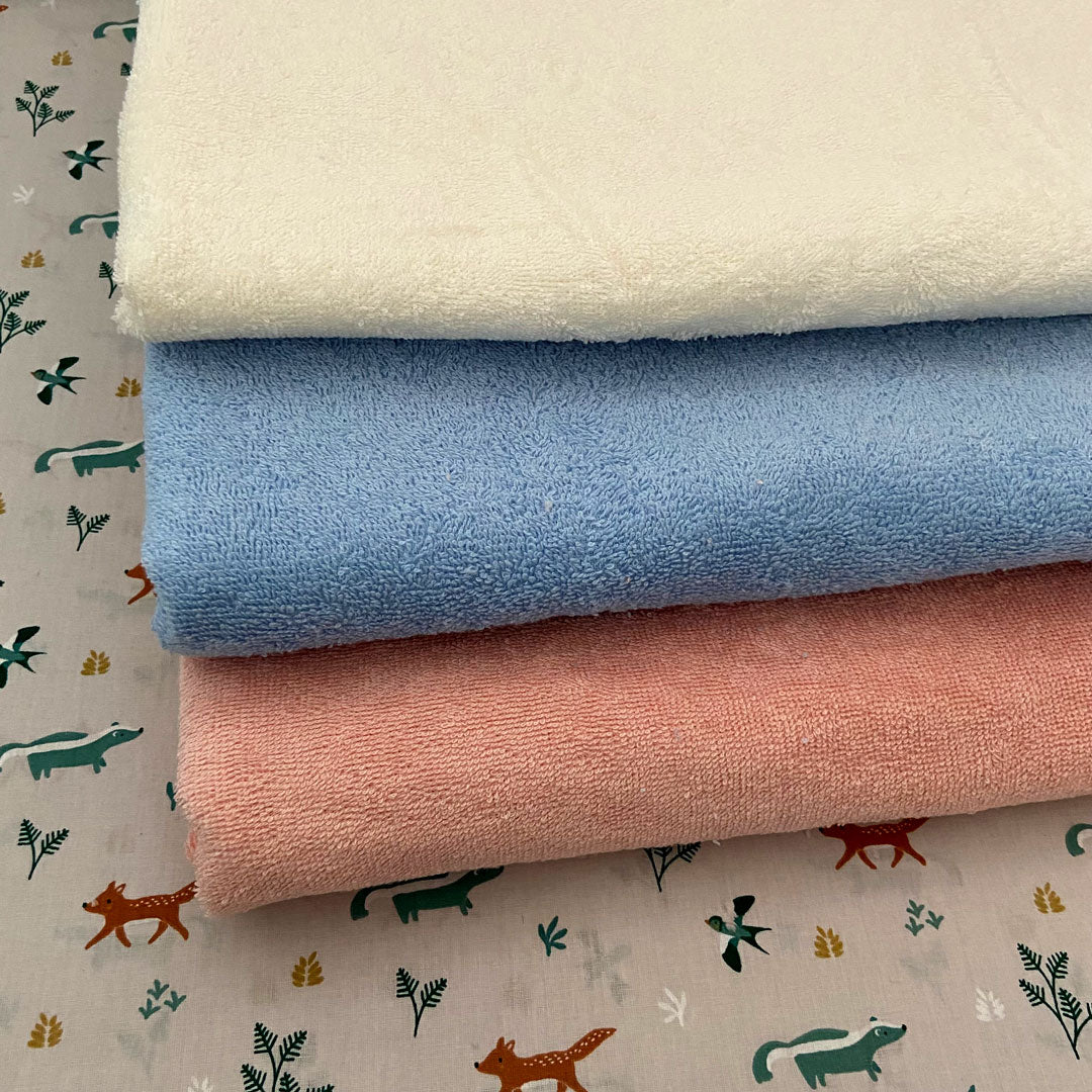 Tissu micro éponge de bambou, rose Blush, 50cm – Image 6