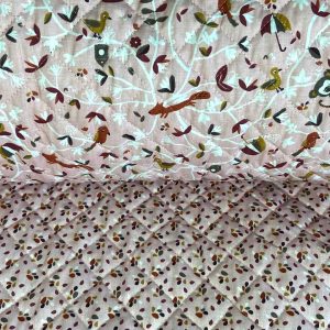 Tissu coton matelassé réversible pour enfants, Safy/Zodra, 50cm
