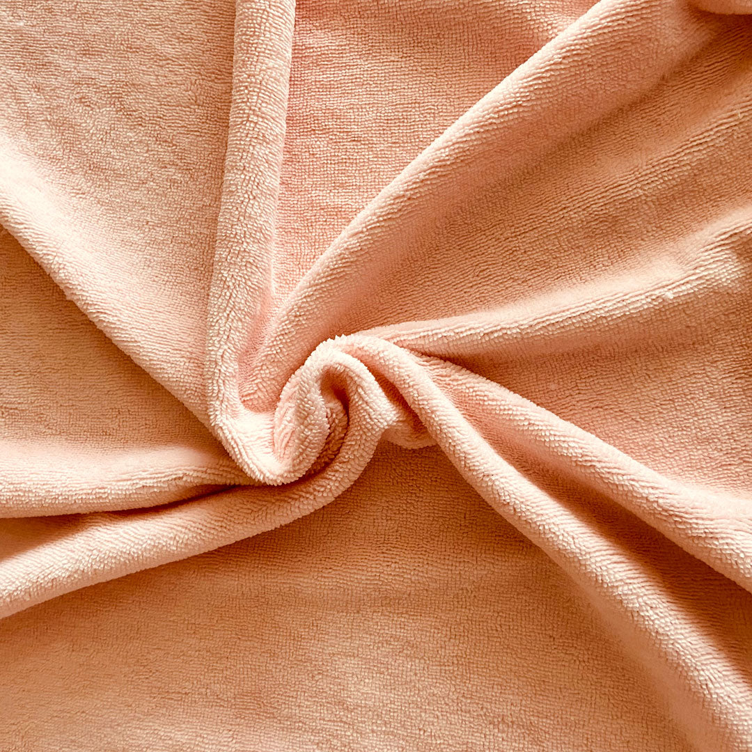 Tissu micro éponge de bambou, rose Blush, 50cm