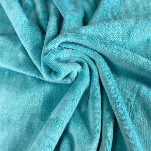Tissu micro éponge de bambou, bleu lagon, 50cm