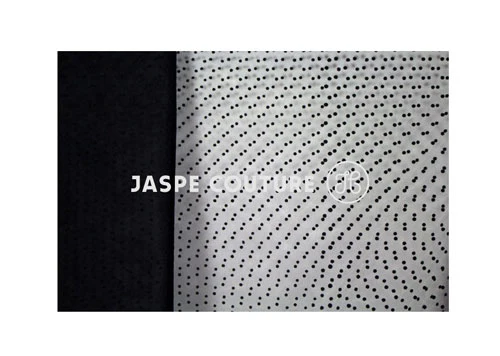 Tissu tulle floque à pois noir sur fonds noir Ravello, 50cm – Image 5