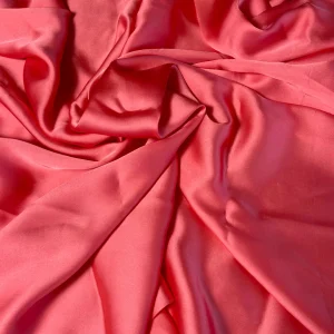 Tissu satin toucher soie rose, 50cm