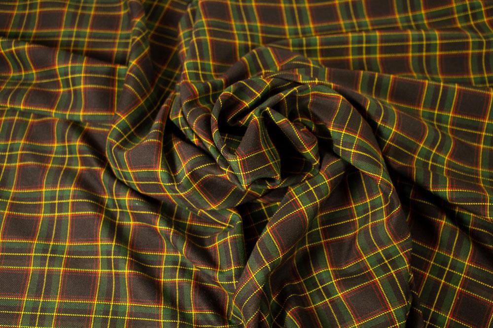 Tissu écossais à carreaux, tissu tartan, vert, 50cm – Image 2