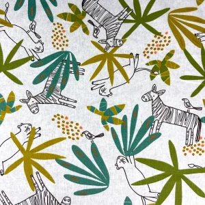 Tissu coton imprimé pour enfants, tissu décoration chambre d'enfants, 50cm