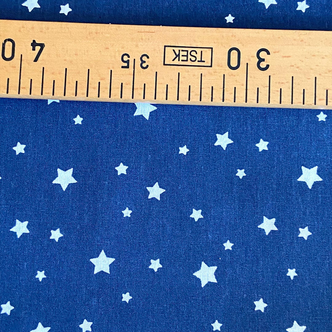 Tissu coton zetoile marine/blanc, tissu Domotex, 50cm – Image 5