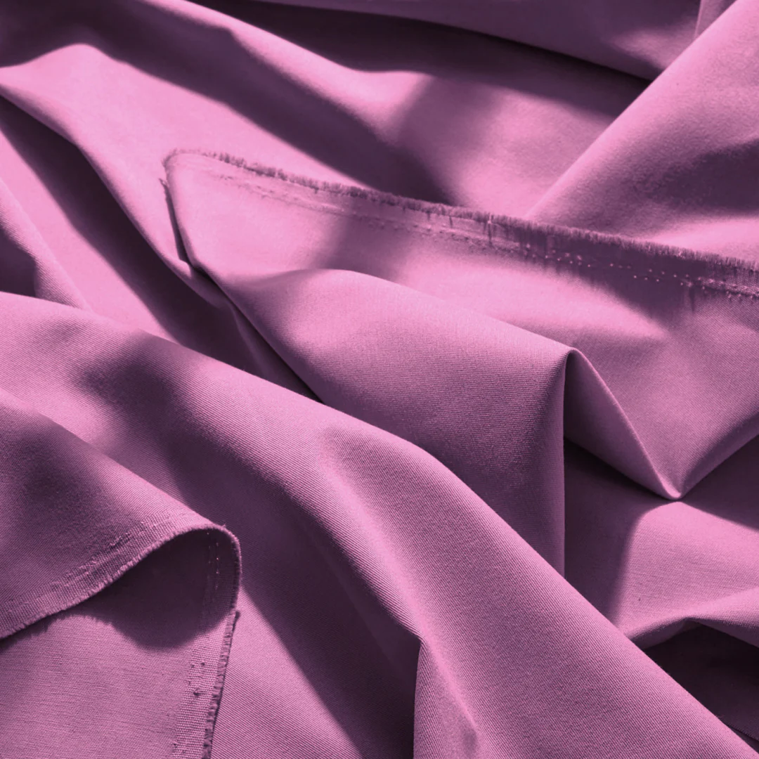 Tissu Gabardine Bubble Gum Atelier Brunette, création française, aspect jean 50cm