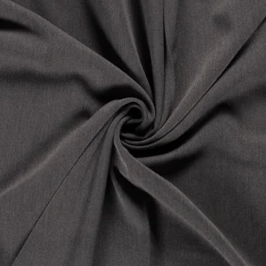 Tissu gabardine uni gris foncé, 50cm