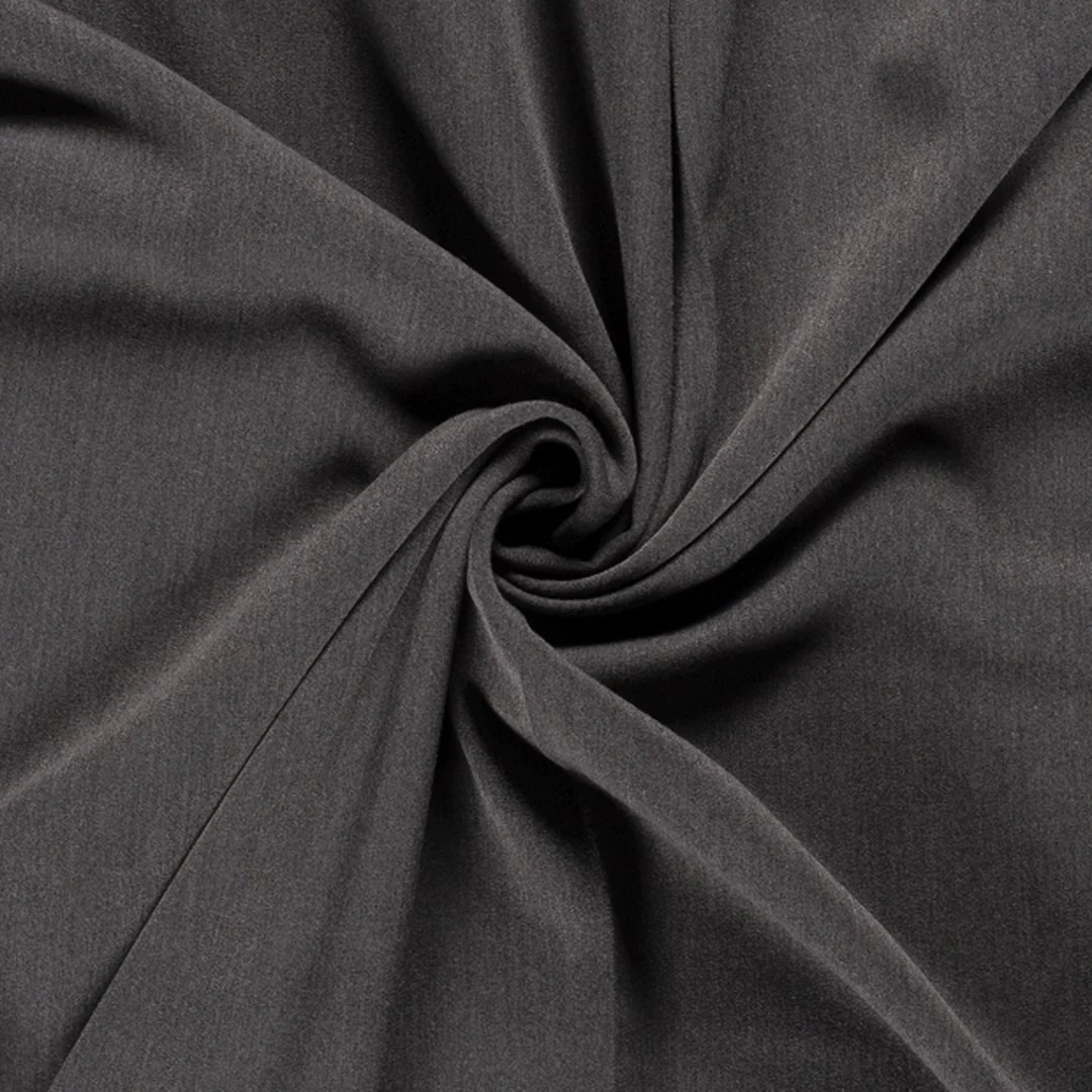 Tissu gabardine uni gris foncé, 50cm – Image 2