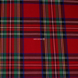 Tissu écossais carreaux rouge, tissu tartan, 50cm