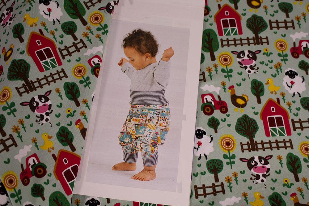 Tissu jersey pour enfants, motifs voitures, arbres, animaux, 50cm – Image 3