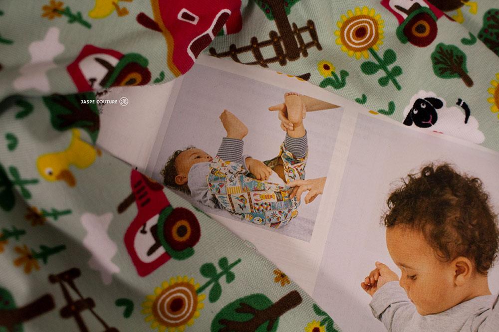 Tissu jersey pour enfants, motifs voitures, arbres, animaux, 50cm – Image 4