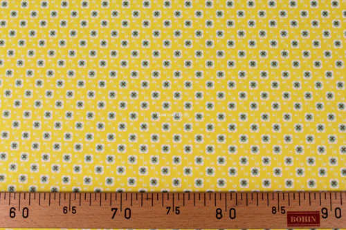 Tissu coton enduit jaune à motif, 50cm Chrystel G Design – Image 3