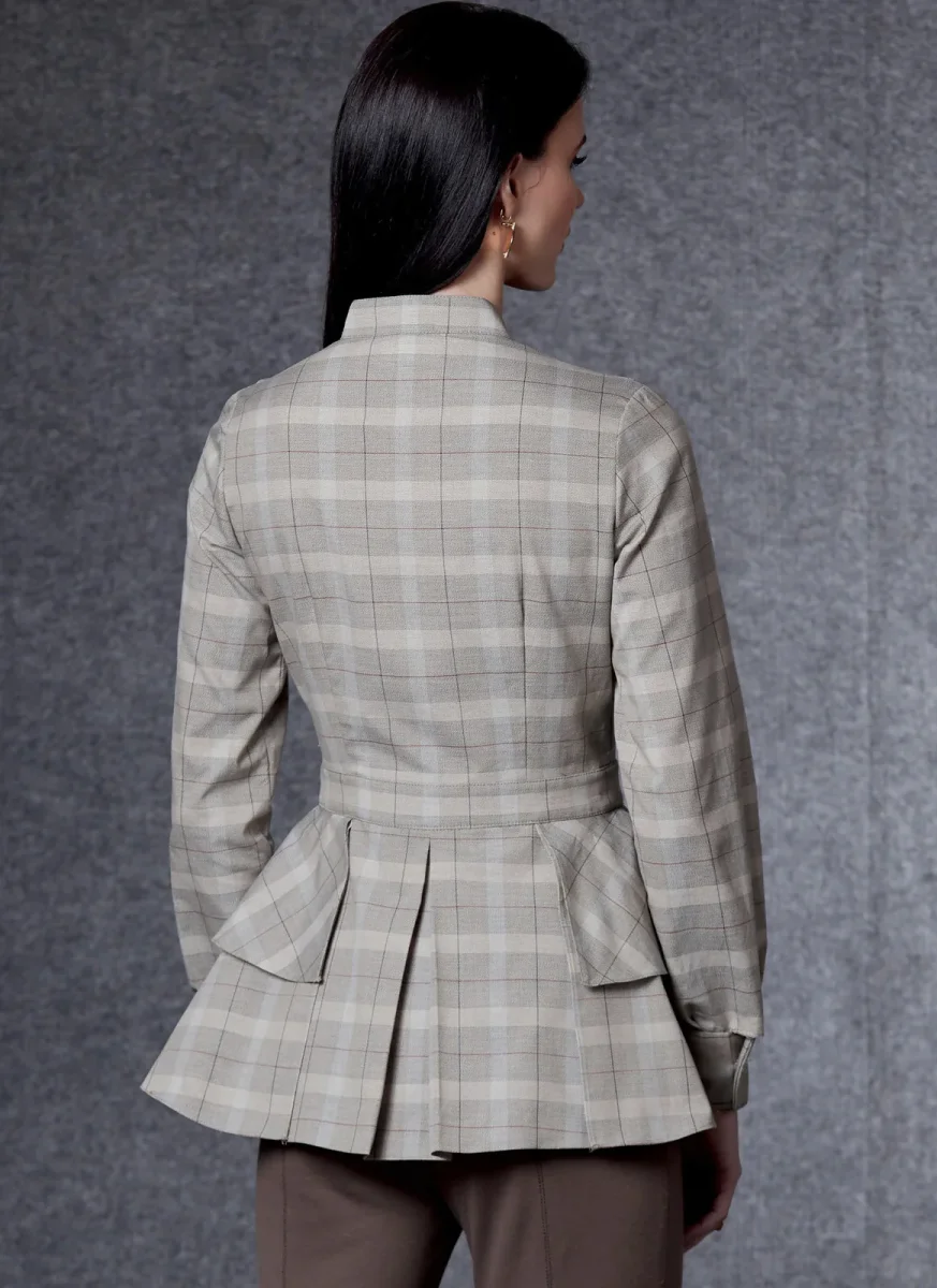 Patron de blouse ajustée à col droit, Vogue 1728 – Image 4