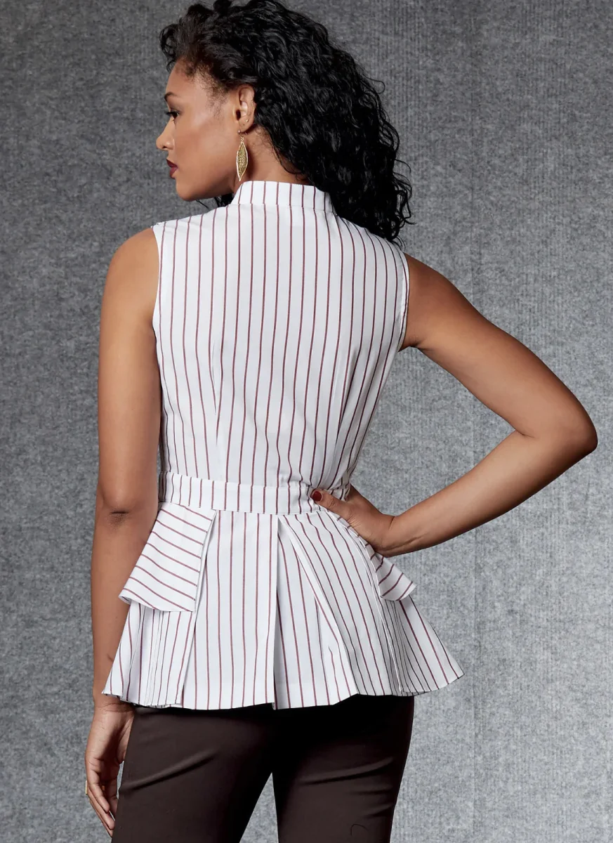 Patron de blouse ajustée à col droit, Vogue 1728 – Image 5