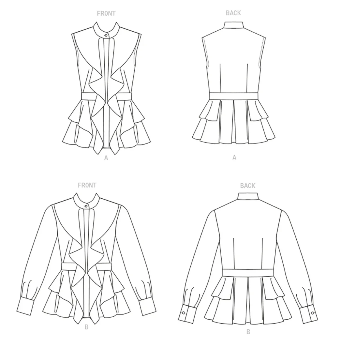 Patron de blouse ajustée à col droit, Vogue 1728 – Image 7