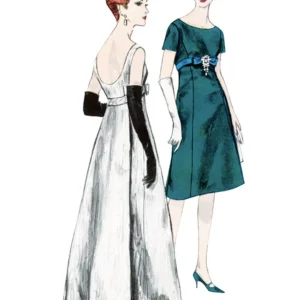 Patron couture femme, patron de robe vintage Vogue 1965