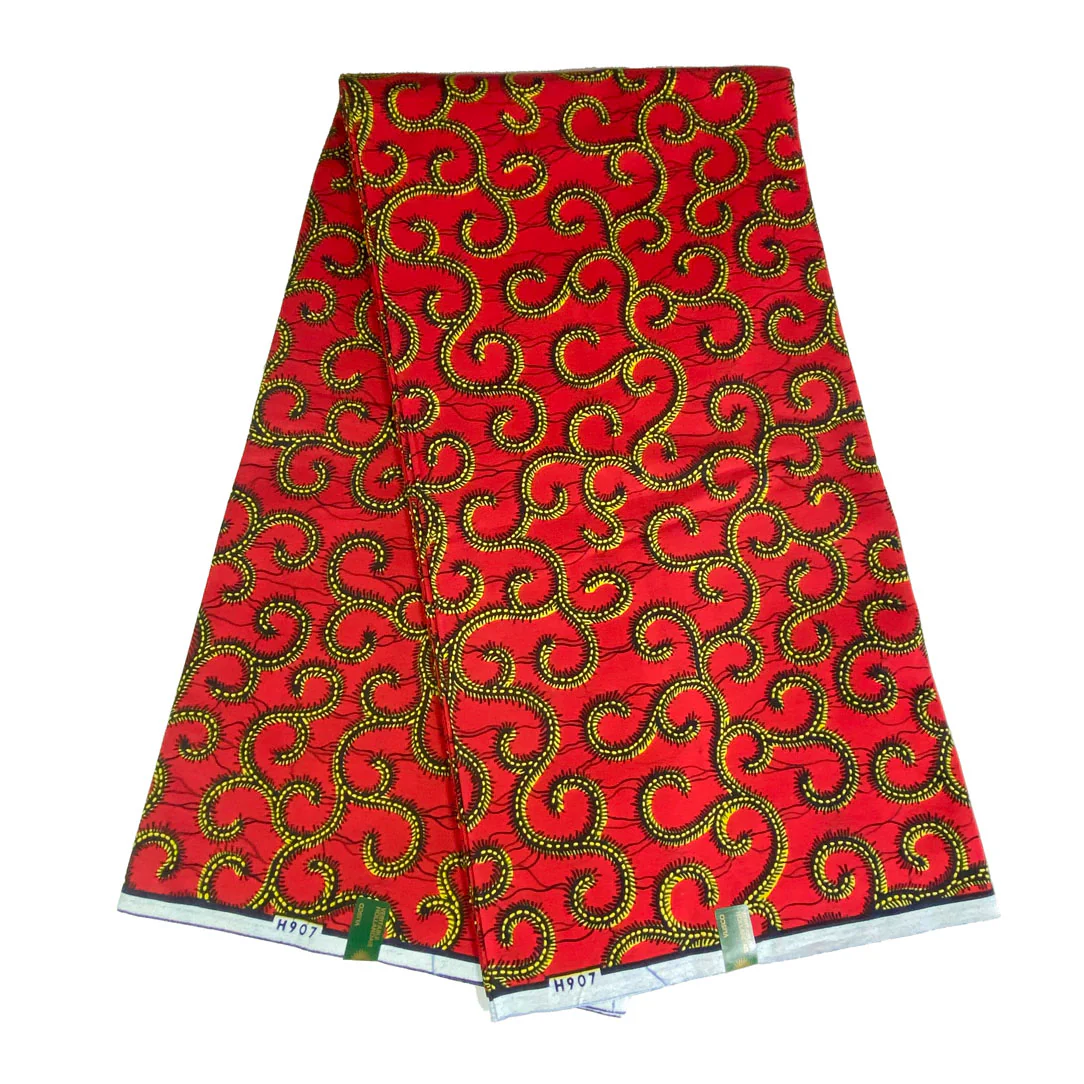 Tissu africain, Tissu wax hollandais Vlisco, Conseille, couleur rouge – Image 4