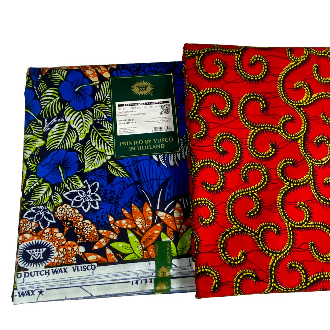 Tissu africain, Tissu wax hollandais Vlisco, Conseille, couleur rouge – Image 3