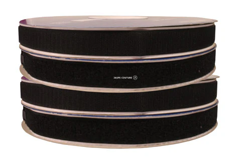 Velcro adhésif 20mm noir, ruban auto agrippant sans couture – Image 3