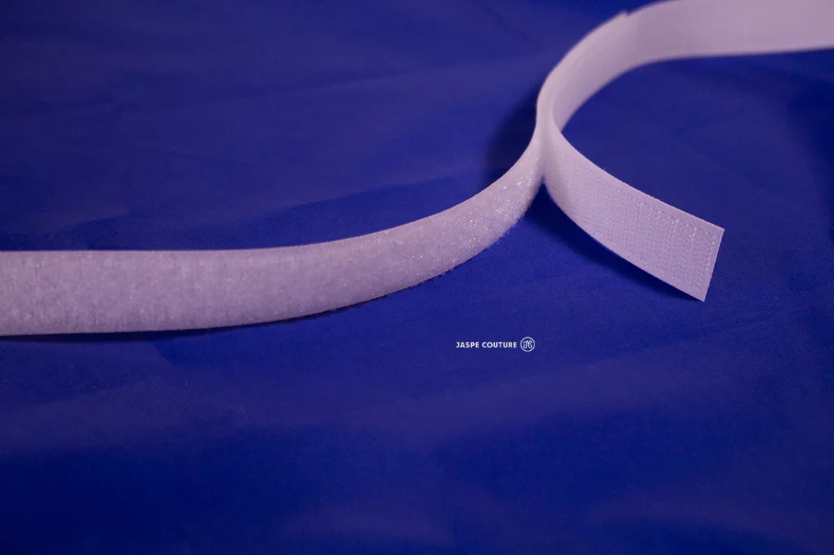 Velcro à coudre, ruban auto agrippant 20mm blanc – Image 2