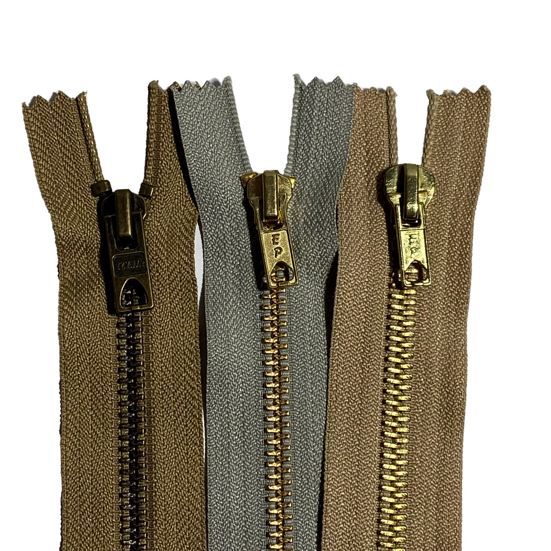 Fermeture Eclair métal Jeans beige foncé, 6mm, Z14/945 – Image 3