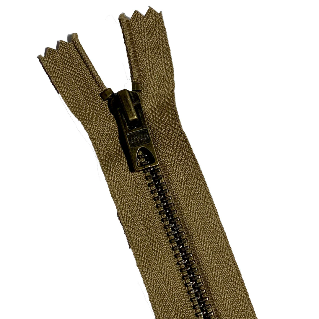 Fermeture Eclair métal Jeans beige foncé, 6mm, Z14/945 – Image 2