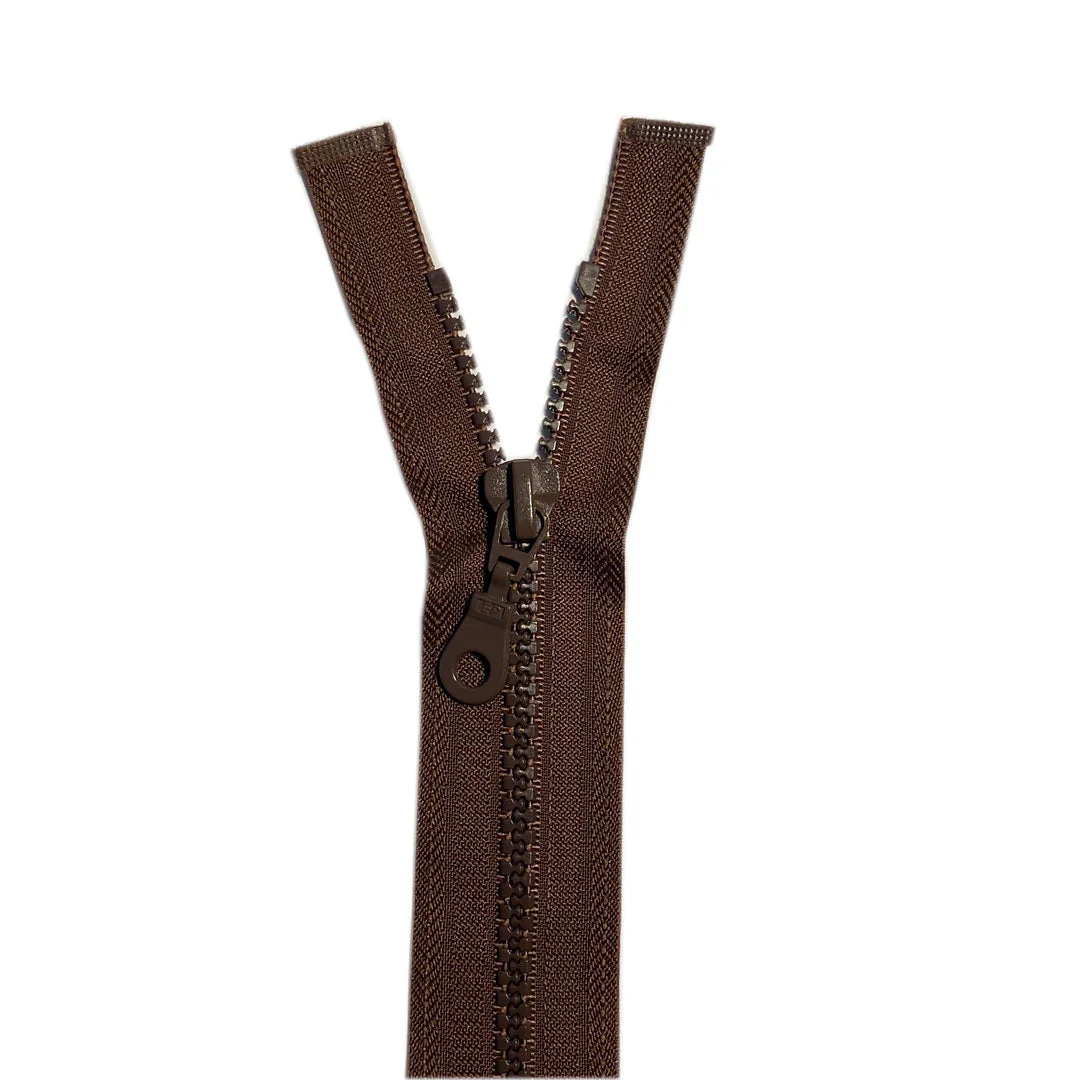 Fermeture éclair séparable moulée chocolat Col 989 – Image 2