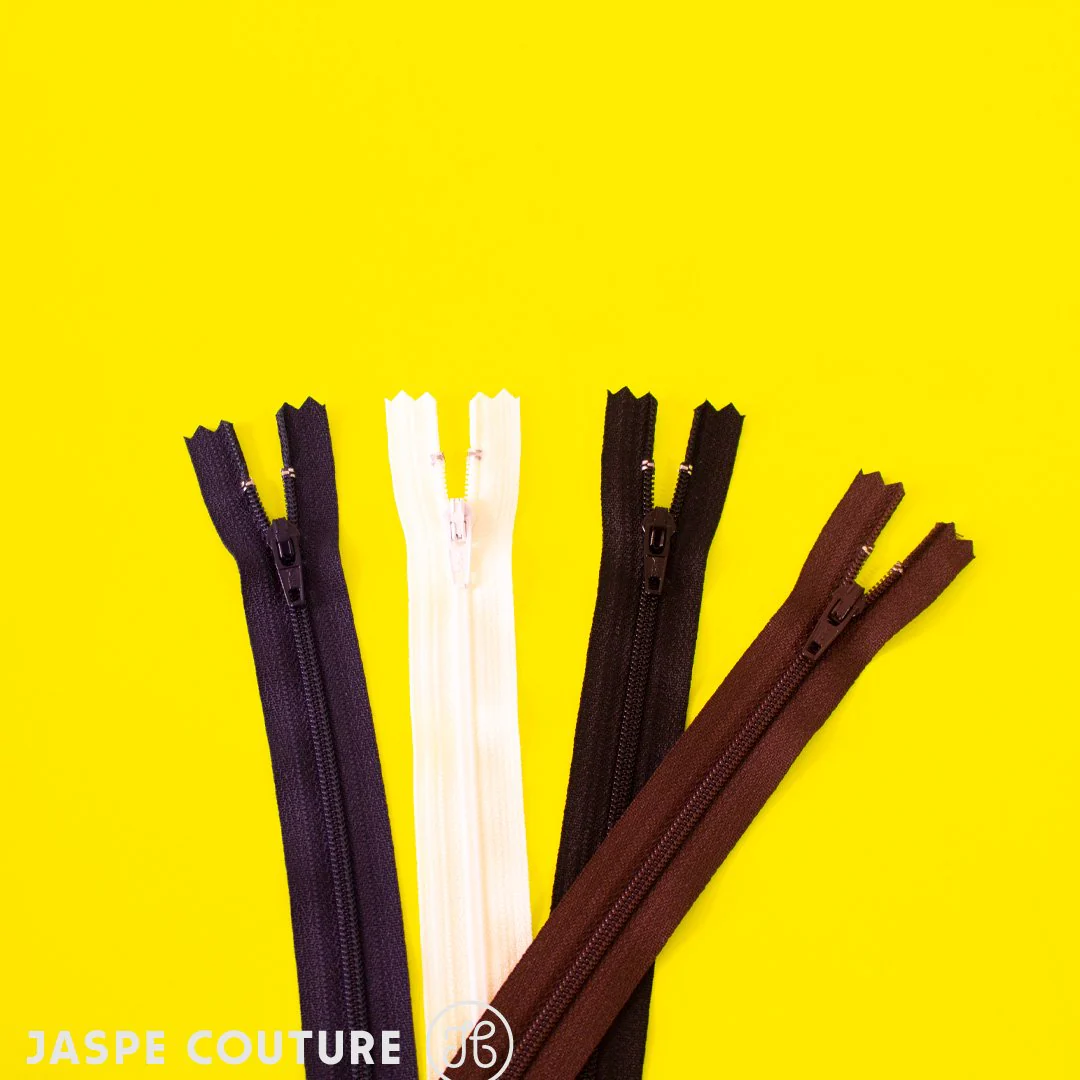 Fermeture éclair YKK non séparable marron, maille nylon 4mm – Image 4