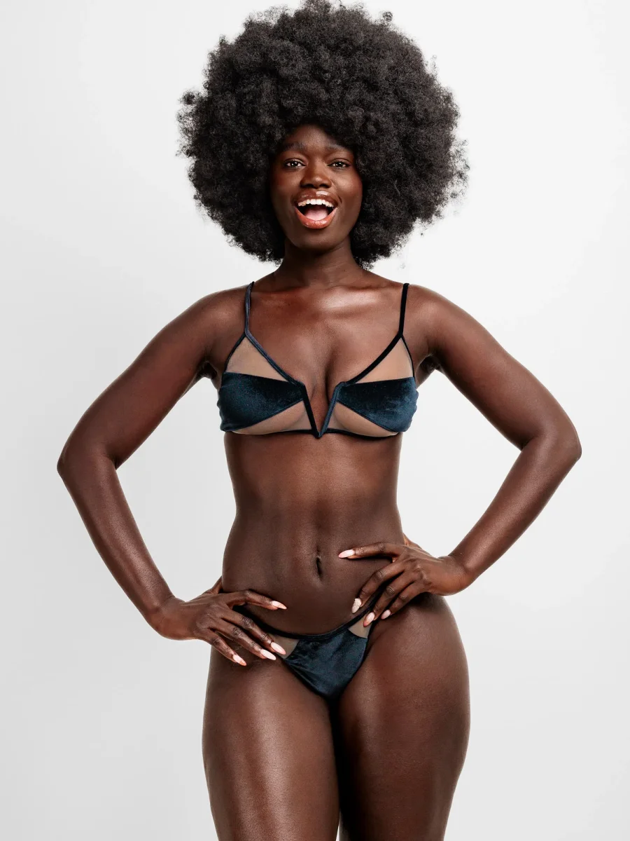 Taeda Tanga Noir Mesh Nude – Image 5