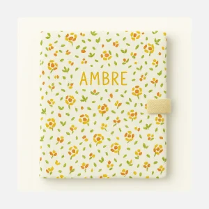 Cahier de coloriage personnalisable lavable et réutilisable en gaze de coton fleurs