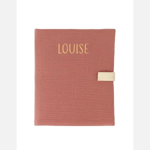 Cahier de coloriage personnalisable lavable et réutilisable en gaze de coton rose