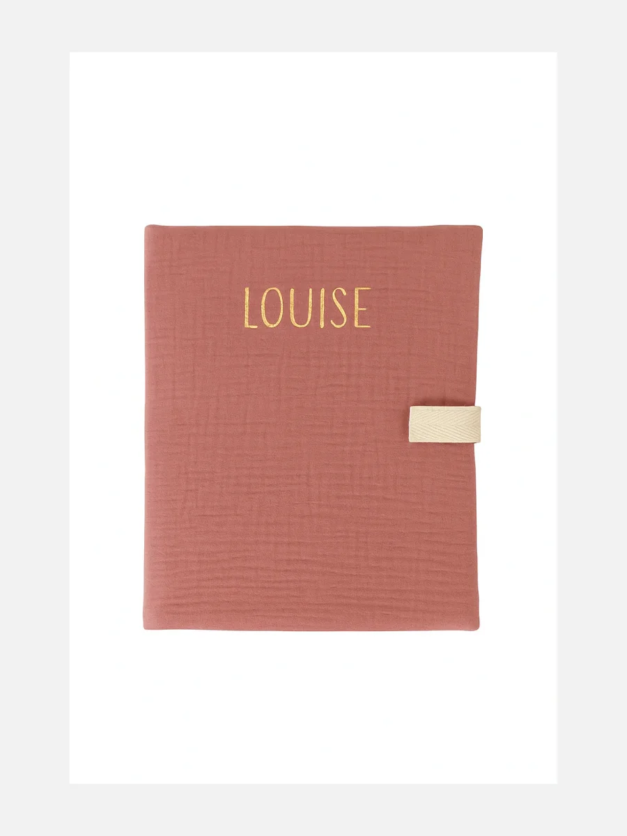 Cahier de coloriage personnalisable lavable et réutilisable en gaze de coton rose – Image 2