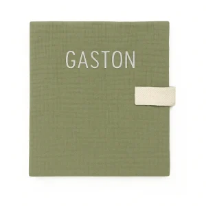 Cahier de coloriage personnalisable lavable et réutilisable en gaze de coton vert
