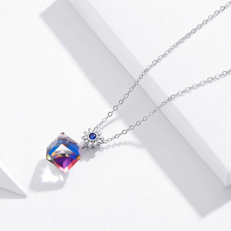 Collier fleur bleue – Image 3
