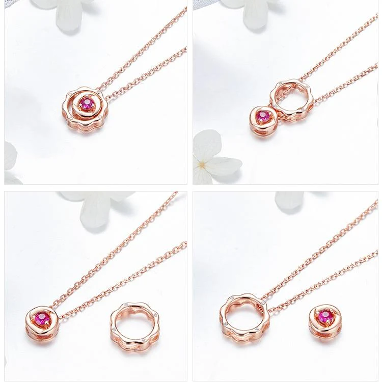 Collier fleur camélia – Image 3