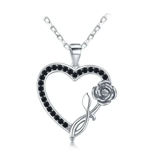 Collier fleur & coeur